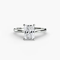 Thumbnail for 14K White Gold / Radiant Solitaire ring 1