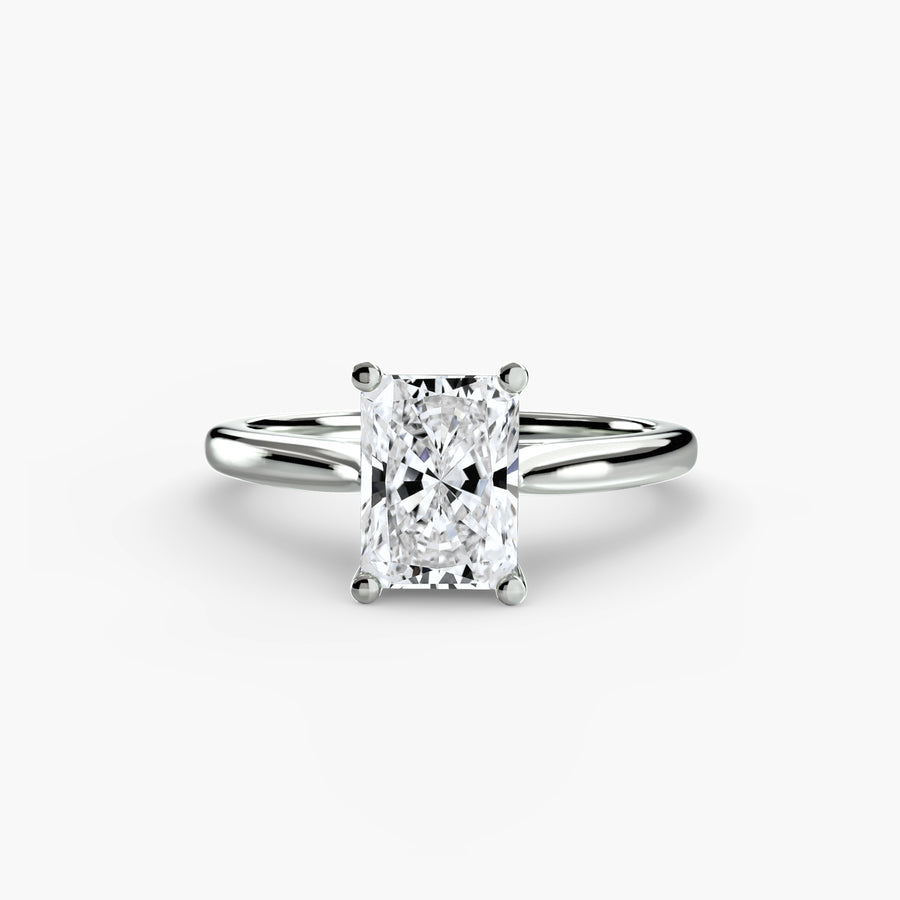 14K White Gold / Radiant Solitaire ring 1