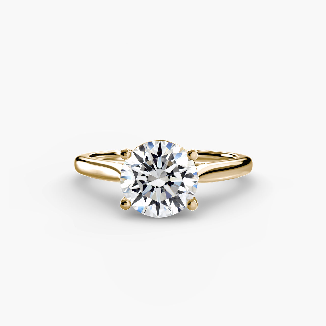 14K Yellow Gold / Round Solitaire ring 1