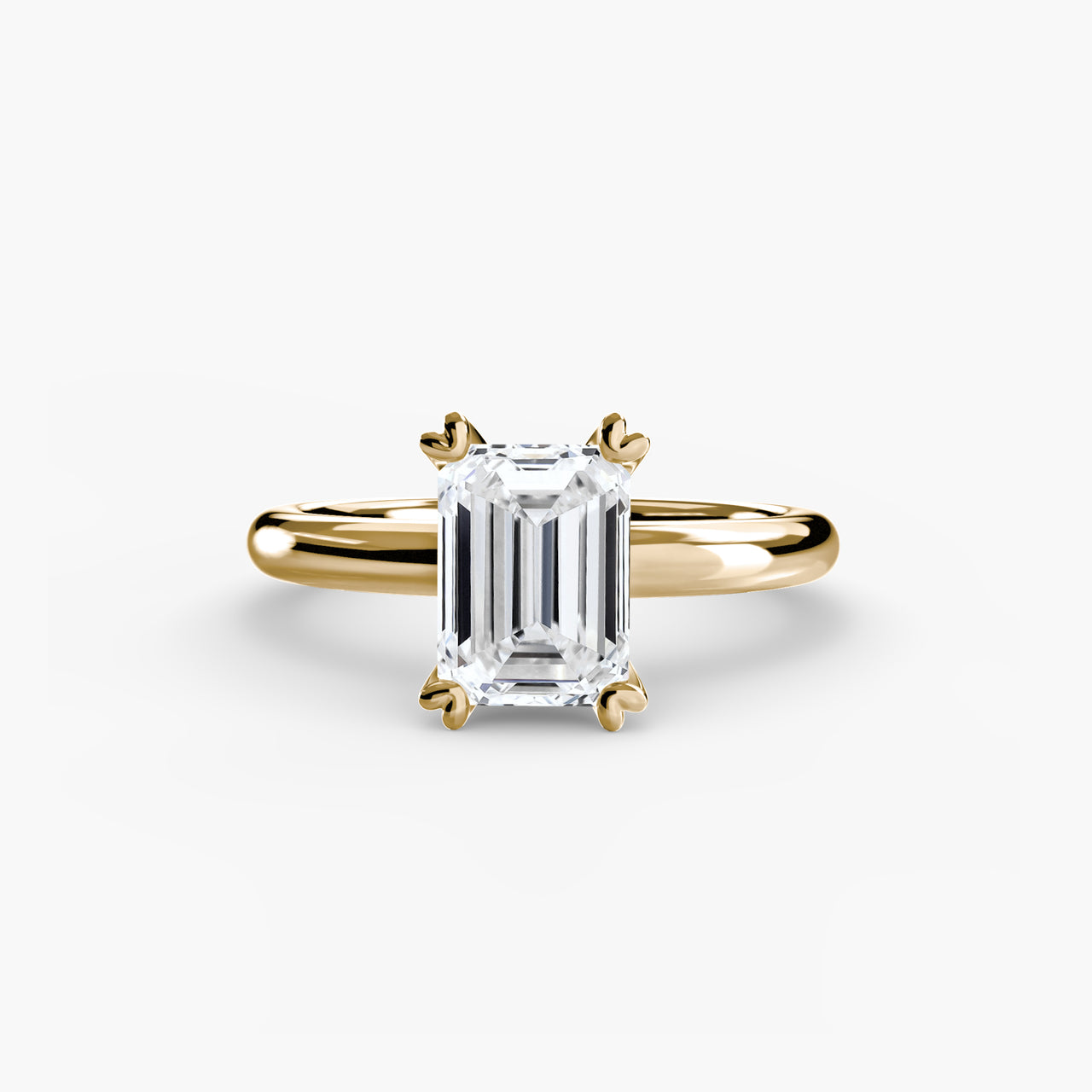 14K Yellow Gold / Emerald Solitaire ring 2