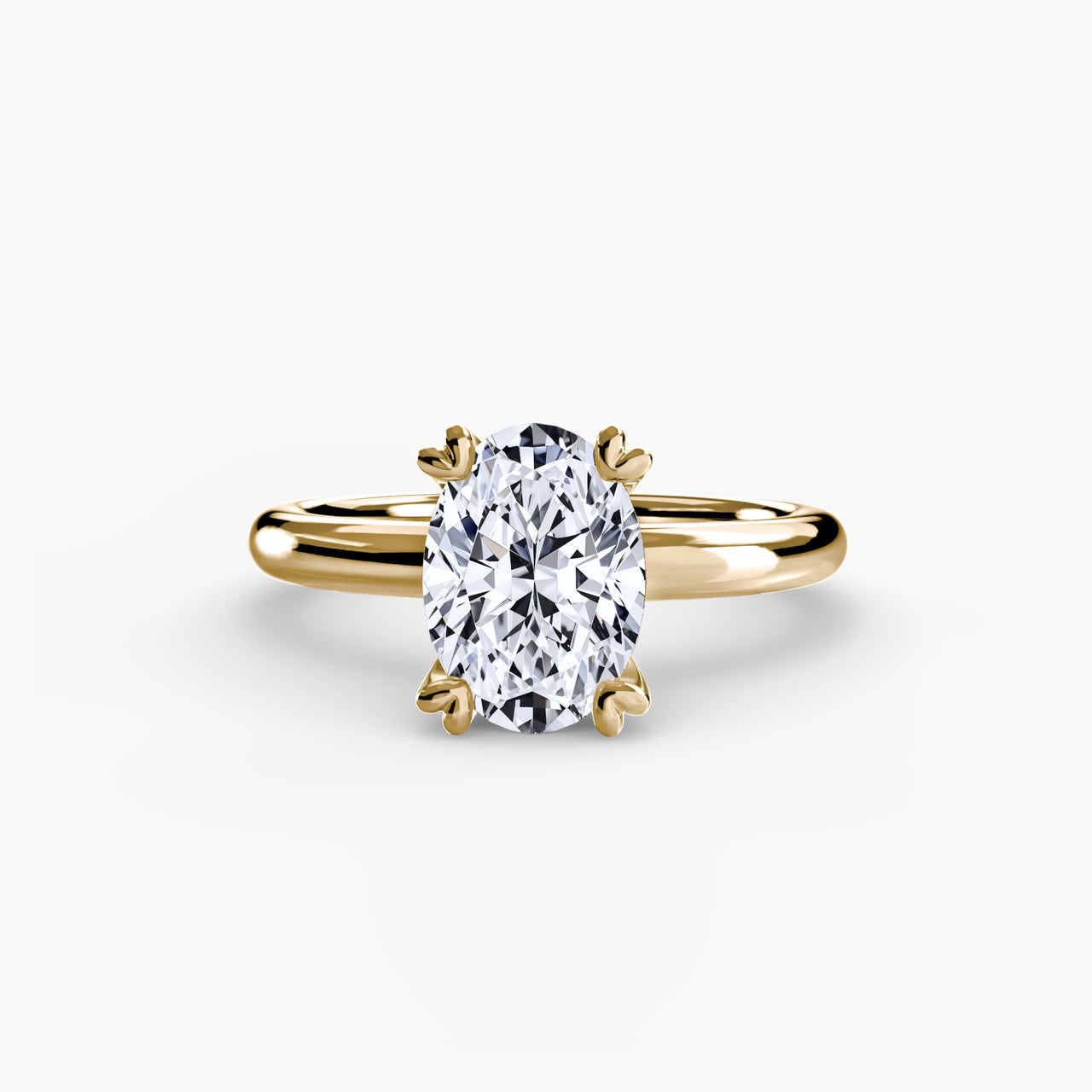 14K Yellow Gold / Oval Solitaire ring 2