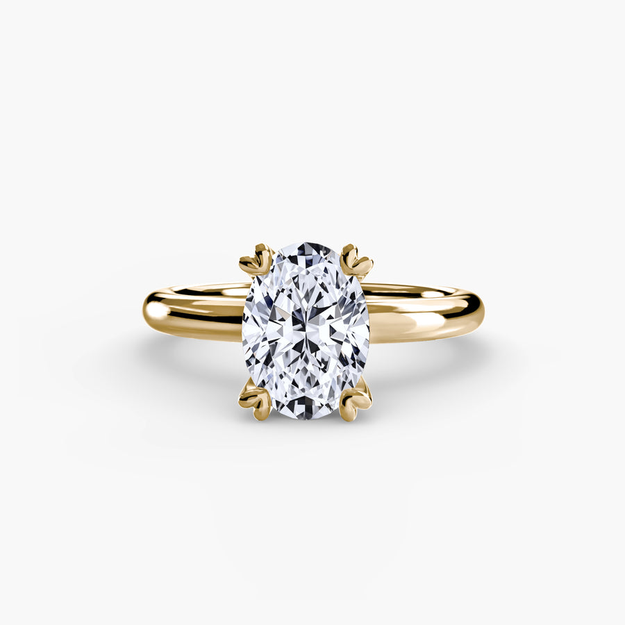 14K Yellow Gold / Oval Solitaire ring 2