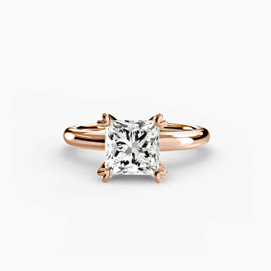 14K Rose Gold / Princess Solitaire ring 2