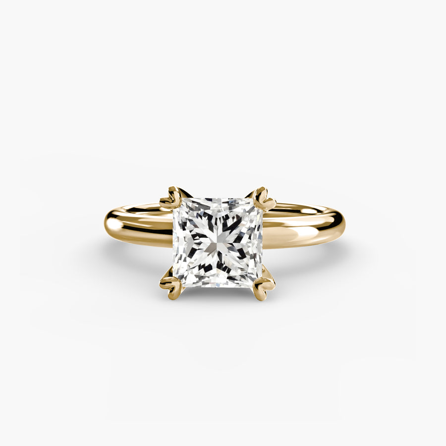 14K Yellow Gold / Princess Solitaire ring 2