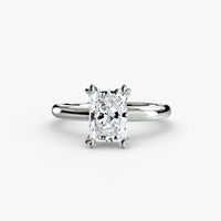 Thumbnail for 14K White Gold / Radiant Solitaire ring 2