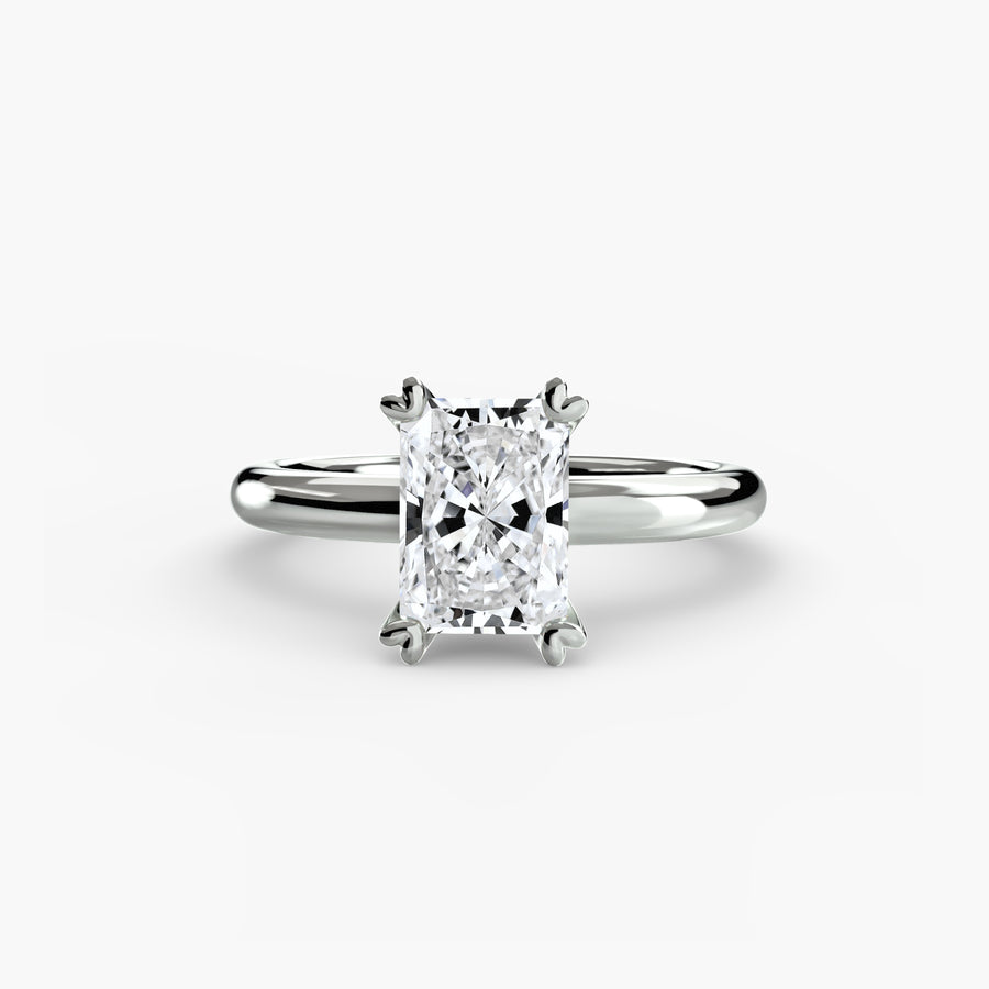14K White Gold / Radiant Solitaire ring 2