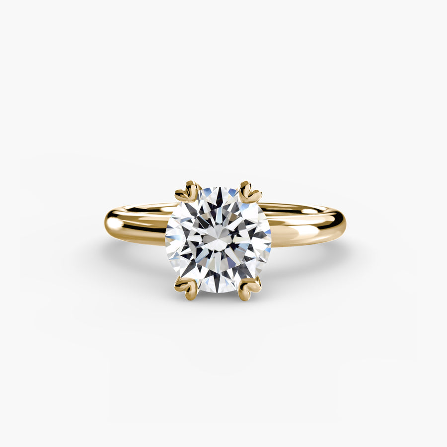 14K Yellow Gold / Round Solitaire ring 2