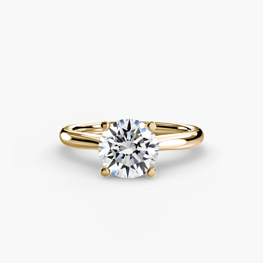 14K Yellow Gold / Round Solitaire ring 3