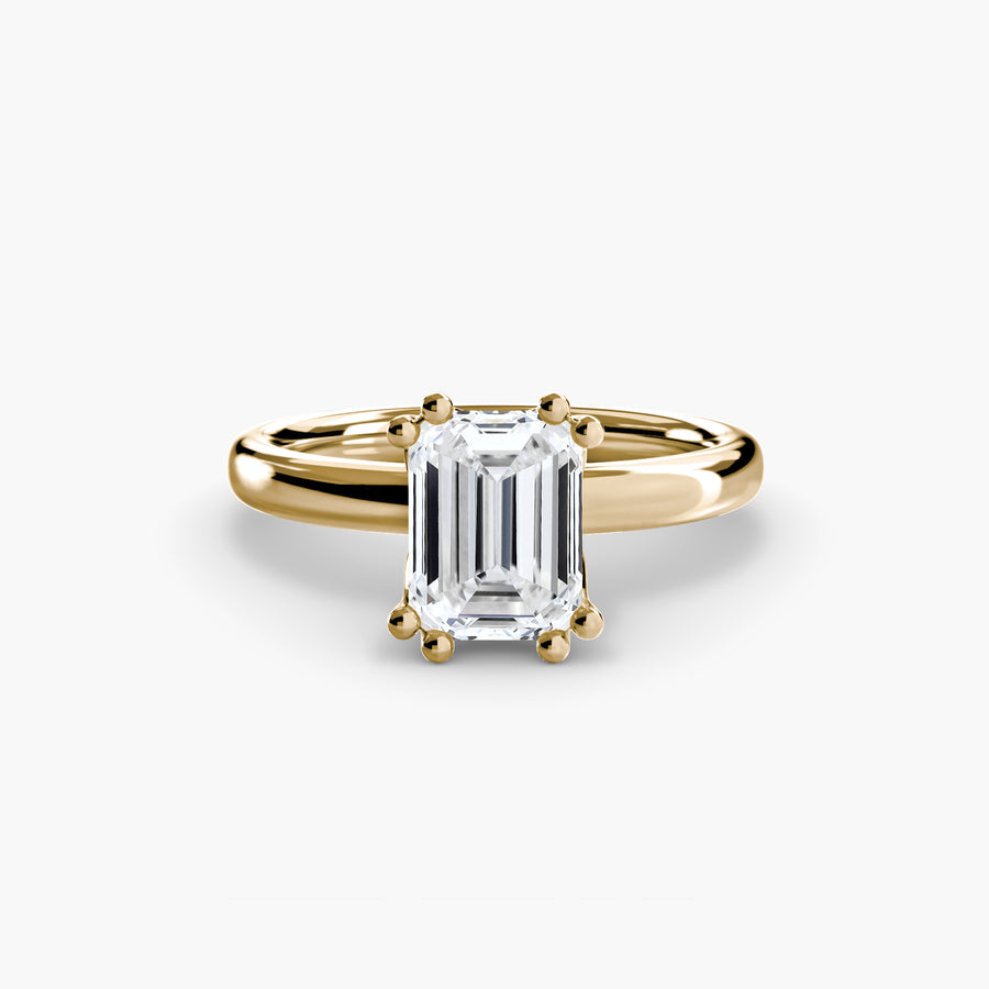 14K Yellow Gold / Emerald Solitaire ring 5