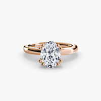 Thumbnail for 14K Rose Gold / Oval Solitaire ring 5