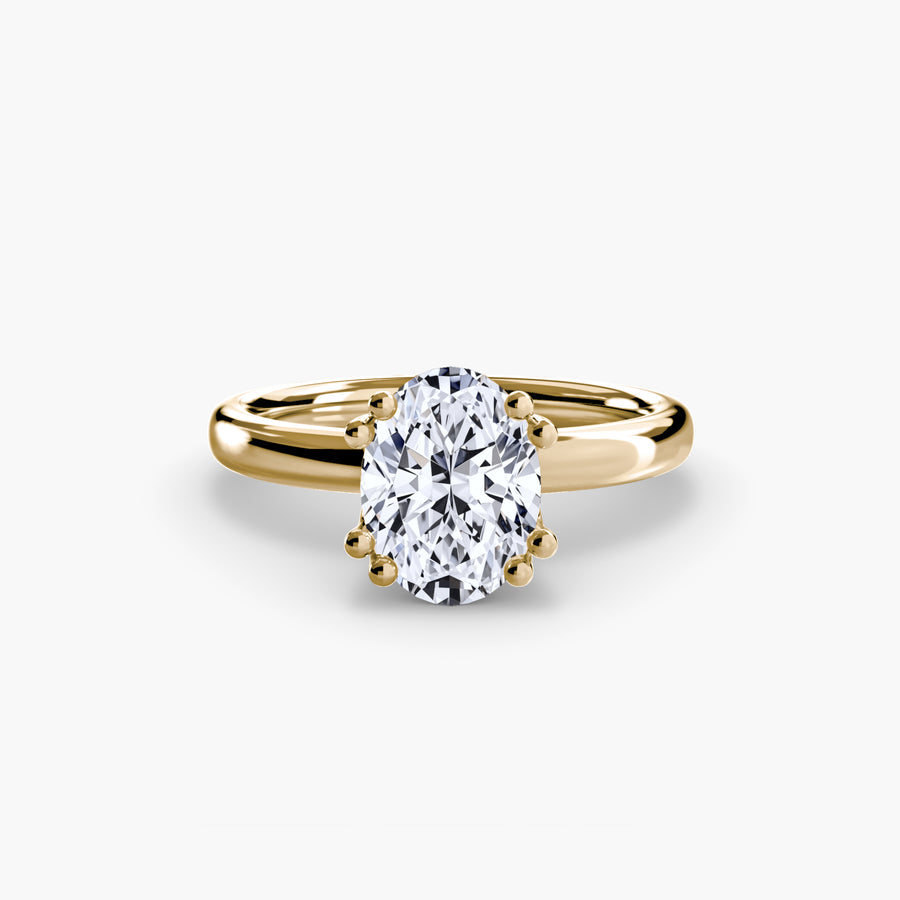 14K Yellow Gold / Oval Solitaire ring 5