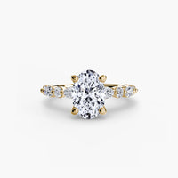 Thumbnail for 14K Yellow Gold / Oval Solitaire with Eternity Pavé 2