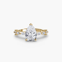 Thumbnail for 14K Yellow Gold / Pear Solitaire with Eternity Pavé