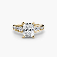 Thumbnail for 14K Yellow Gold / Radiant Solitaire with Pavé 2
