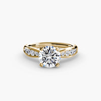 Thumbnail for 14K Yellow Gold / Round Solitaire with Pavé 3