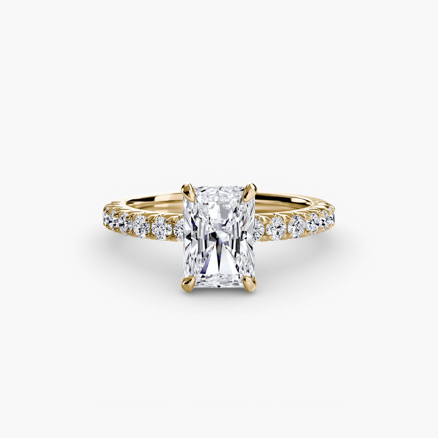 14K Yellow Gold / Radiant Solitaire with Pavé 6