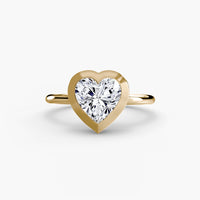 Thumbnail for 14K Yellow Gold / Heart The Bezel Set Solitaire