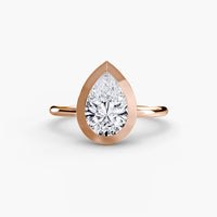 Thumbnail for 14K Rose Gold / Pear The Bezel Set Solitaire