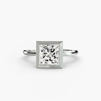 Thumbnail for 14K White Gold / Princess The Bezel Set Solitaire