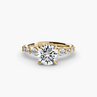 Thumbnail for 14K Yellow Gold / Round The Cascade Diamond Ring