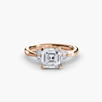 Thumbnail for 14K Rose Gold / Asscher The Celestial Cluster Ring 2