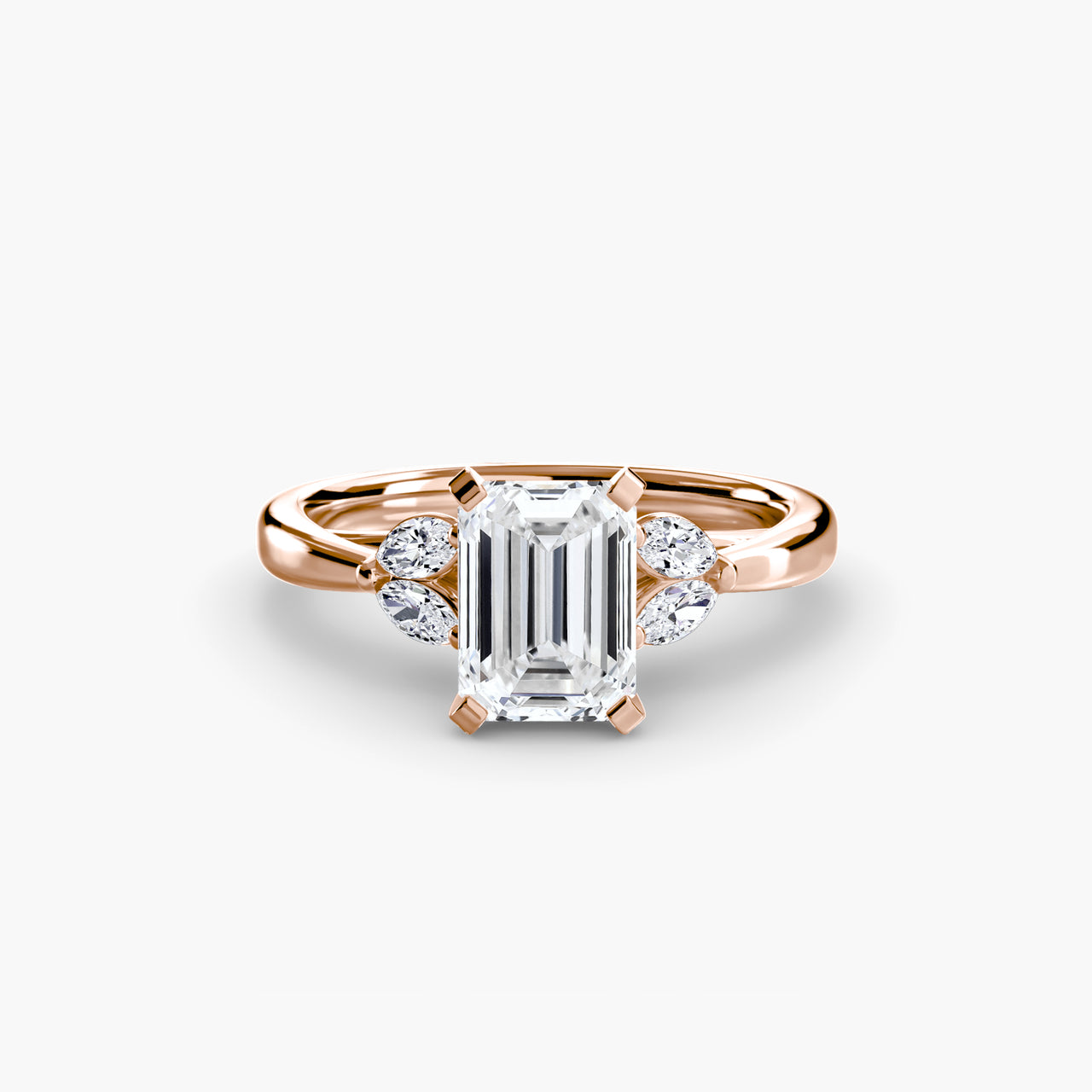 14K Rose Gold / Emerald The Celestial Cluster Ring 2