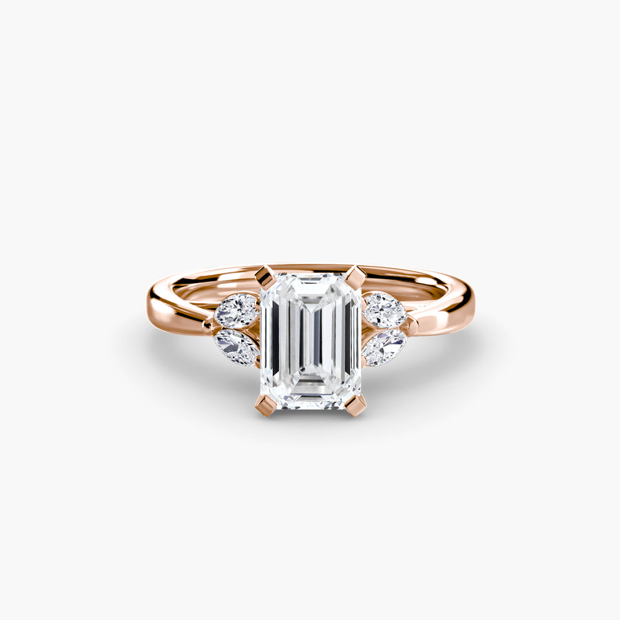 14K Rose Gold / Emerald The Celestial Cluster Ring 2