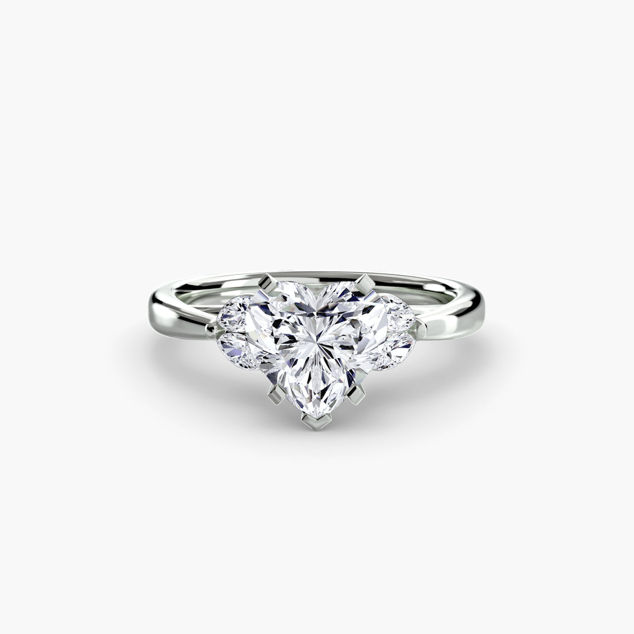 14K White Gold / Heart The Celestial Cluster Ring 2
