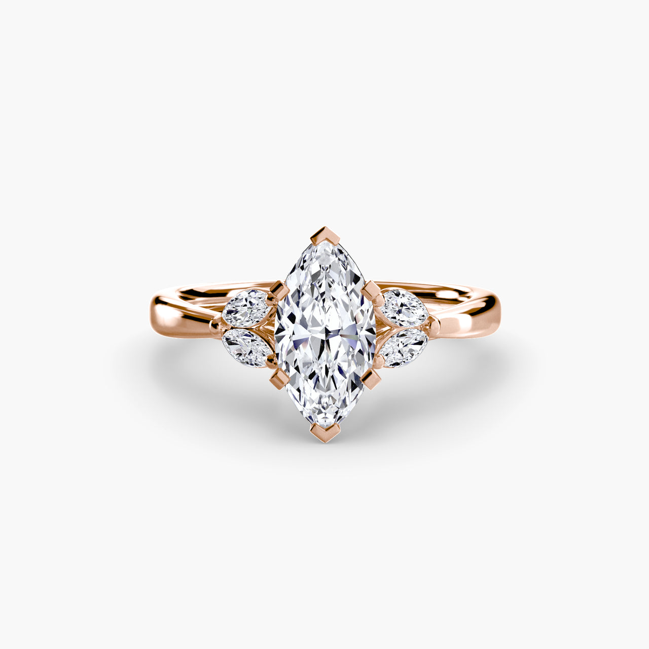 14K Rose Gold / Marquise The Celestial Cluster Ring 2