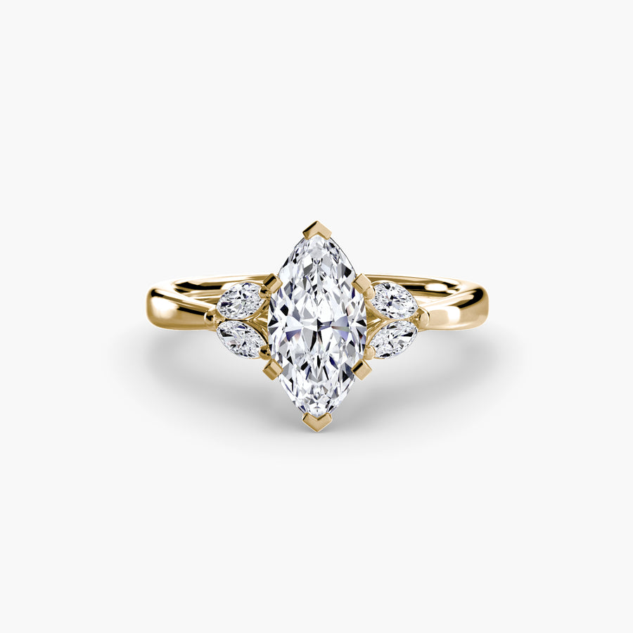 14K Yellow Gold / Marquise The Celestial Cluster Ring 2