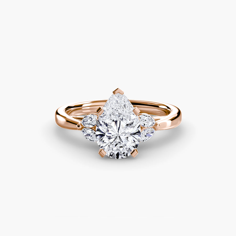 14K Rose Gold / Pear The Celestial Cluster Ring 2