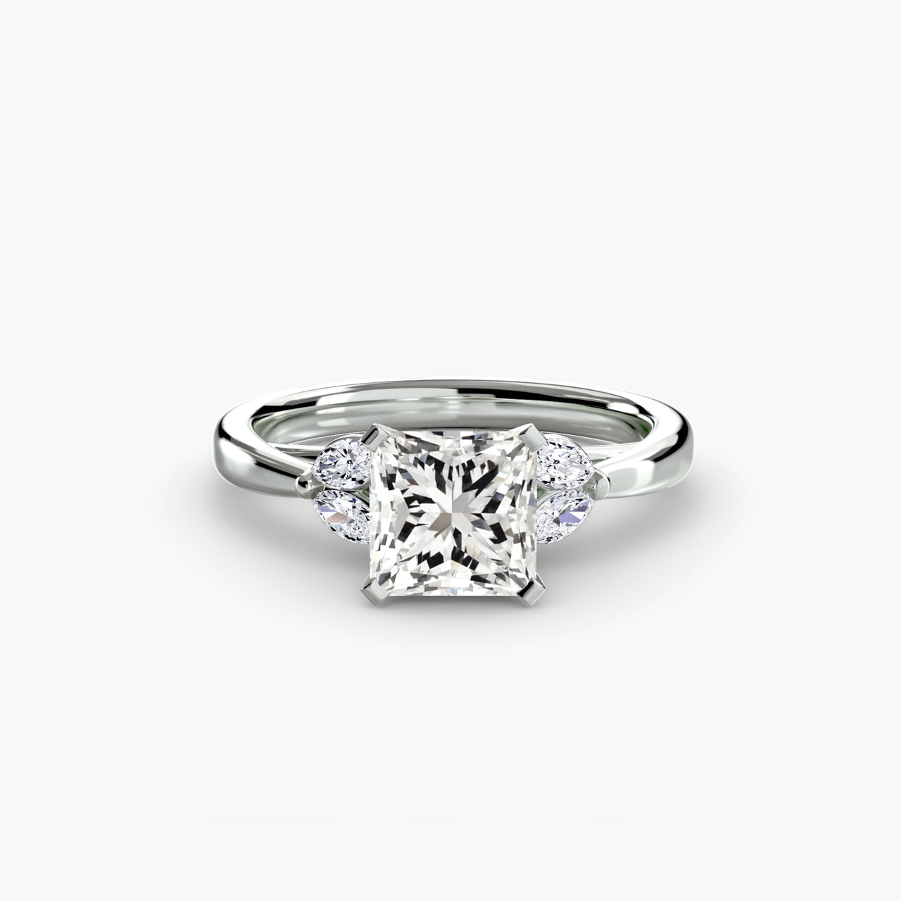 14K White Gold / Princess The Celestial Cluster Ring 2