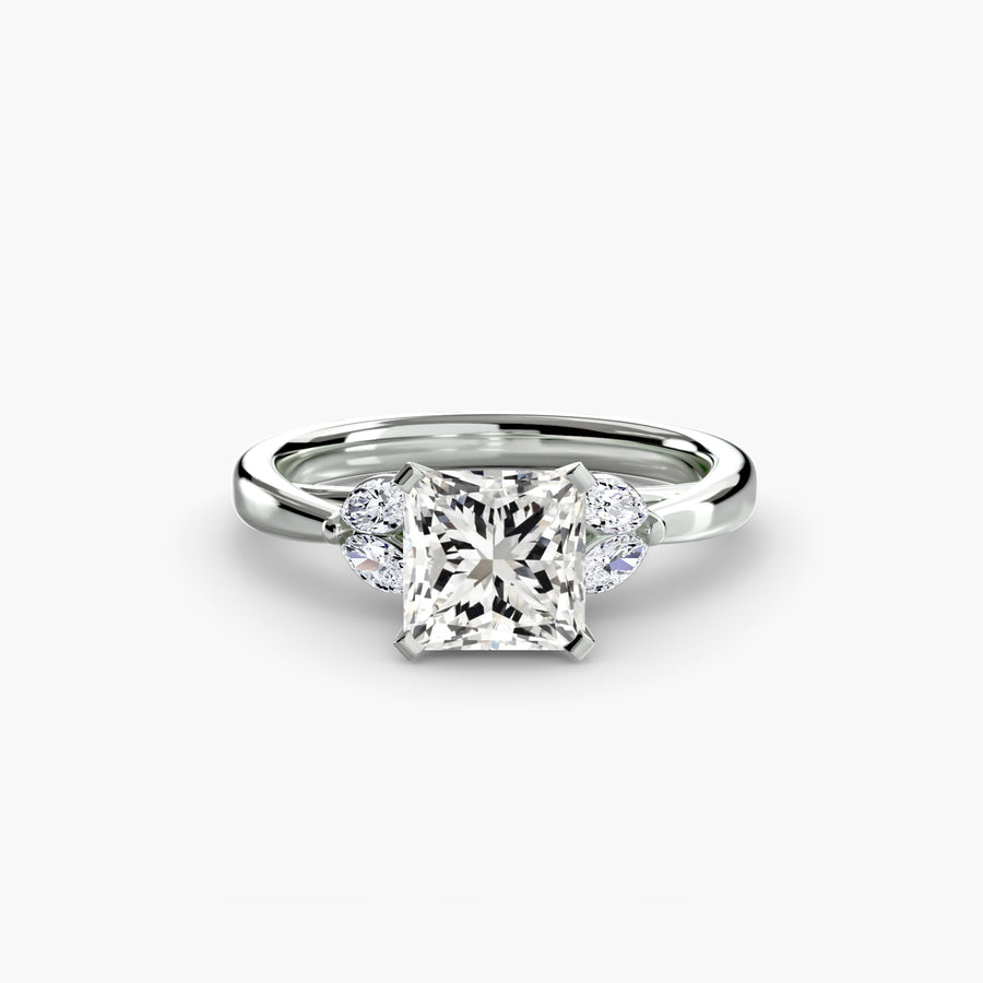 14K White Gold / Princess The Celestial Cluster Ring 2