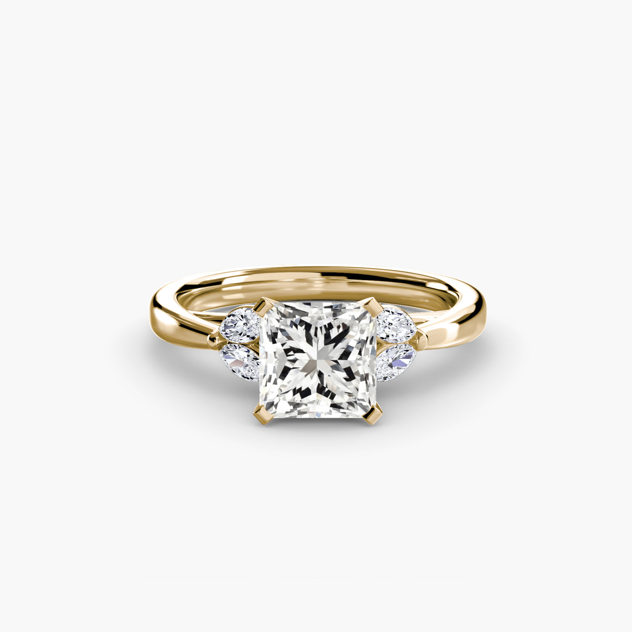 14K Yellow Gold / Princess The Celestial Cluster Ring 2