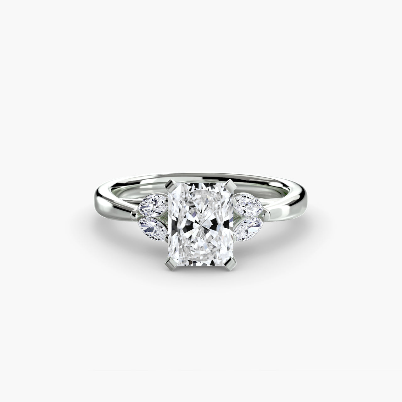 14K White Gold / Radiant The Celestial Cluster Ring 2