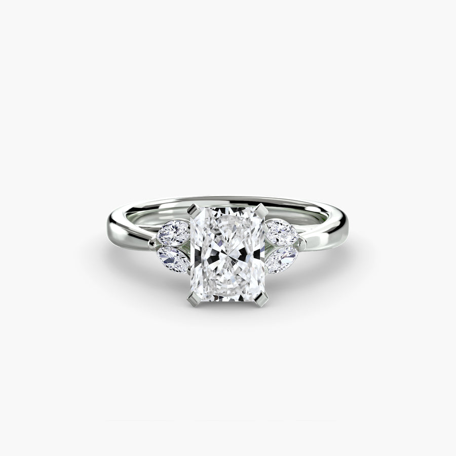 14K White Gold / Radiant The Celestial Cluster Ring 2