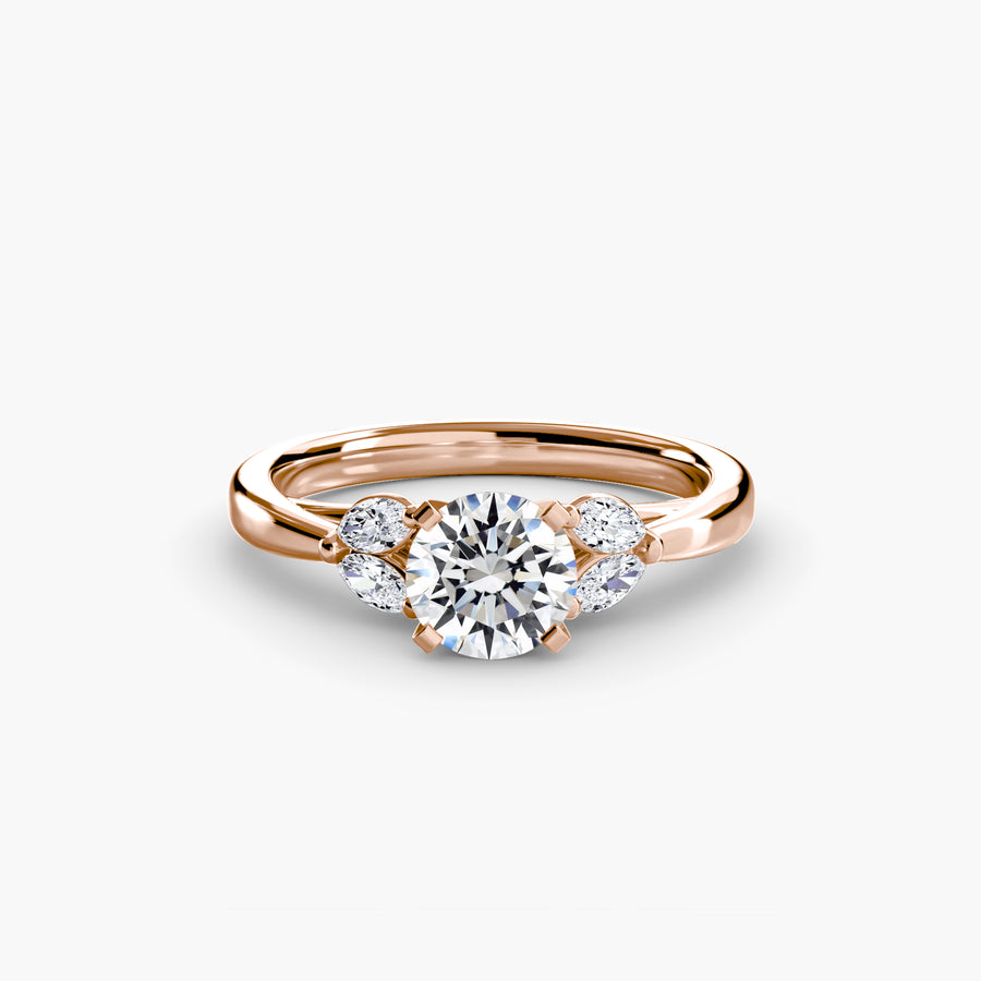 14K Rose Gold / Round The Celestial Cluster Ring 2