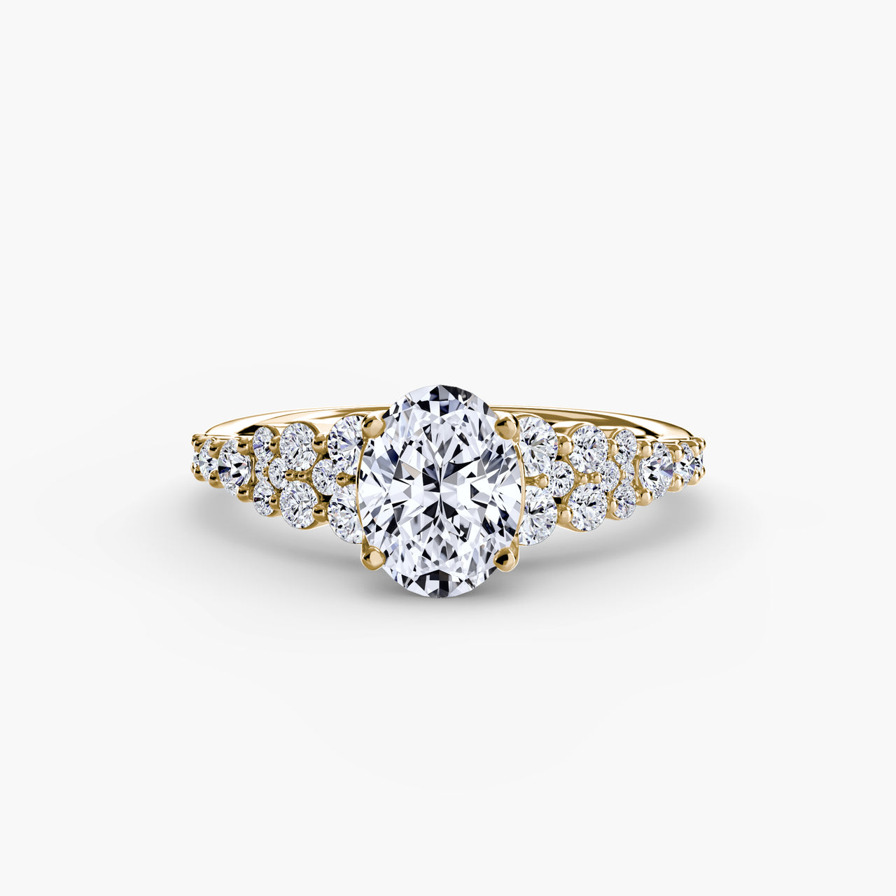14K Yellow Gold / Oval The Celestial Cluster Ring