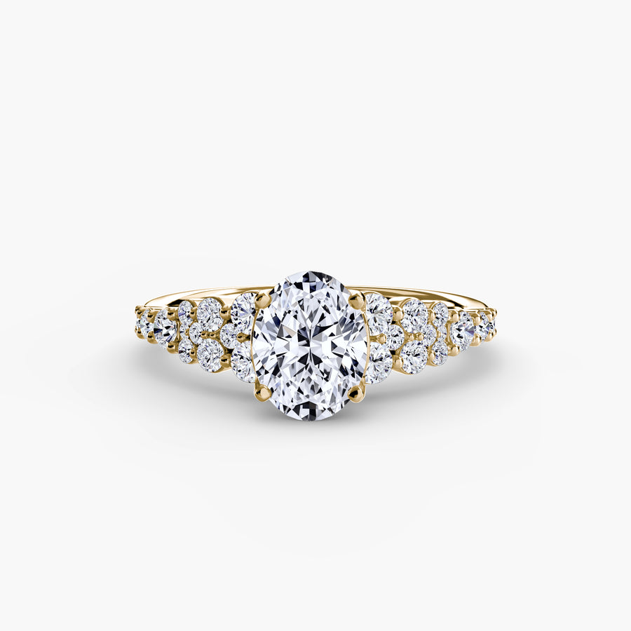 14K Yellow Gold / Oval The Celestial Cluster Ring