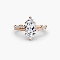 Thumbnail for The Emerald Twist Pavé Ring
