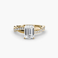 Thumbnail for The Emerald Twist Pavé Ring
