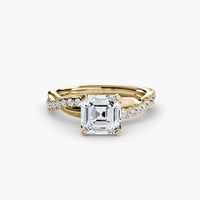 Thumbnail for The Emerald Twist Pavé Ring