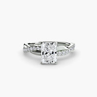 Thumbnail for The Emerald Twist Pavé Ring