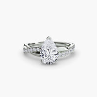 Thumbnail for The Emerald Twist Pavé Ring