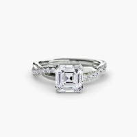 Thumbnail for The Emerald Twist Pavé Ring