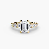 Thumbnail for 14K Yellow Gold / Emerald The Graduated Accent Ring