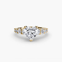 Thumbnail for 14K Yellow Gold / Heart The Graduated Accent Ring