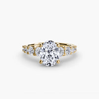 Thumbnail for 14K Yellow Gold / Oval The Graduated Accent Ring