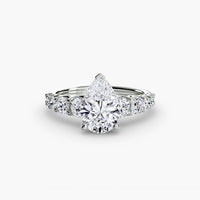 Thumbnail for 14K White Gold / Pear The Graduated Accent Ring