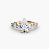Thumbnail for 14K Yellow Gold / Pear The Graduated Accent Ring